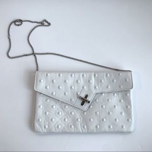White Leather Ela Purse